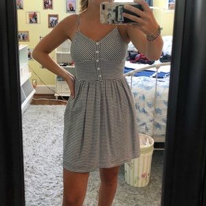 Blue and White Stripped Dress